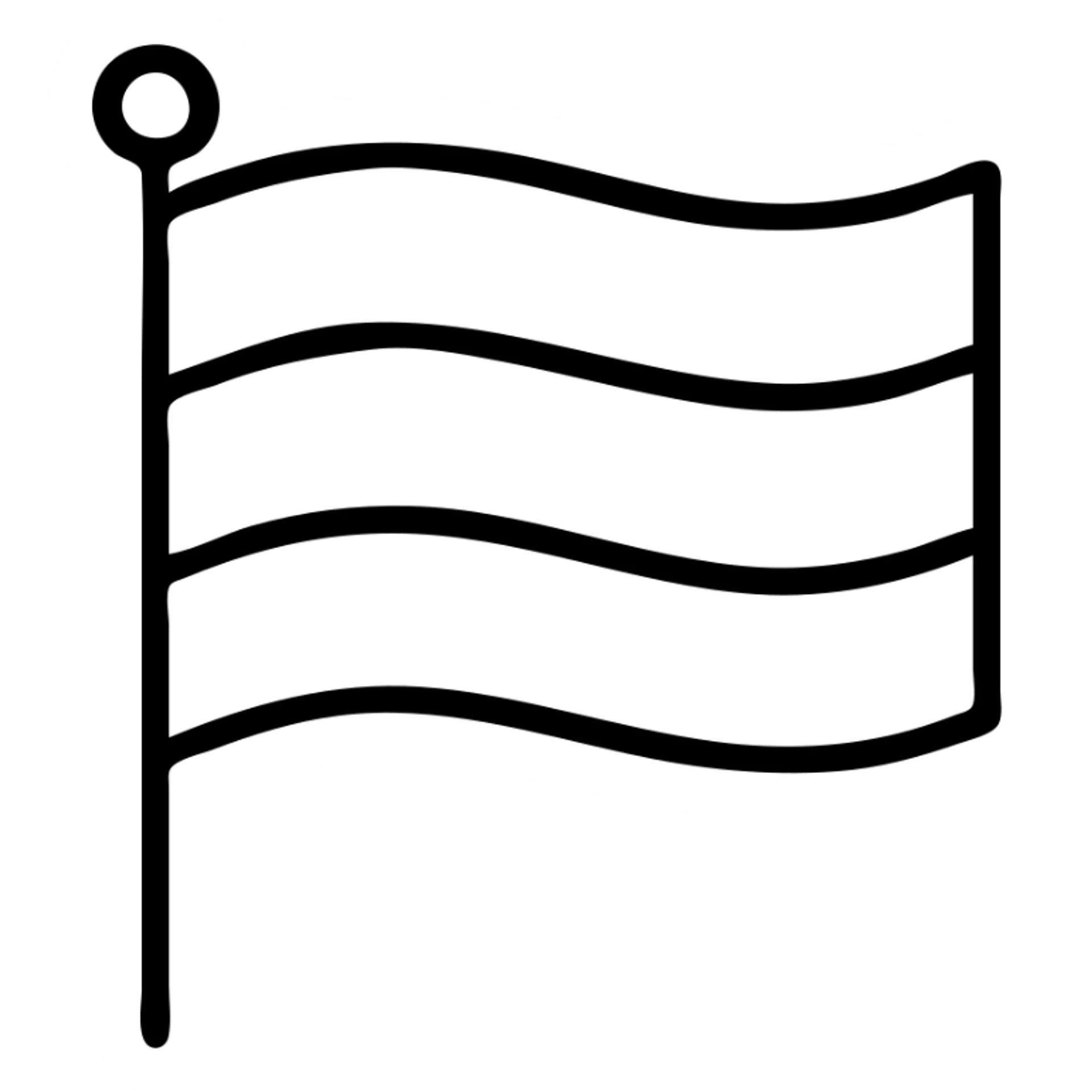 minimalist icon of the German flag, gray color sticker