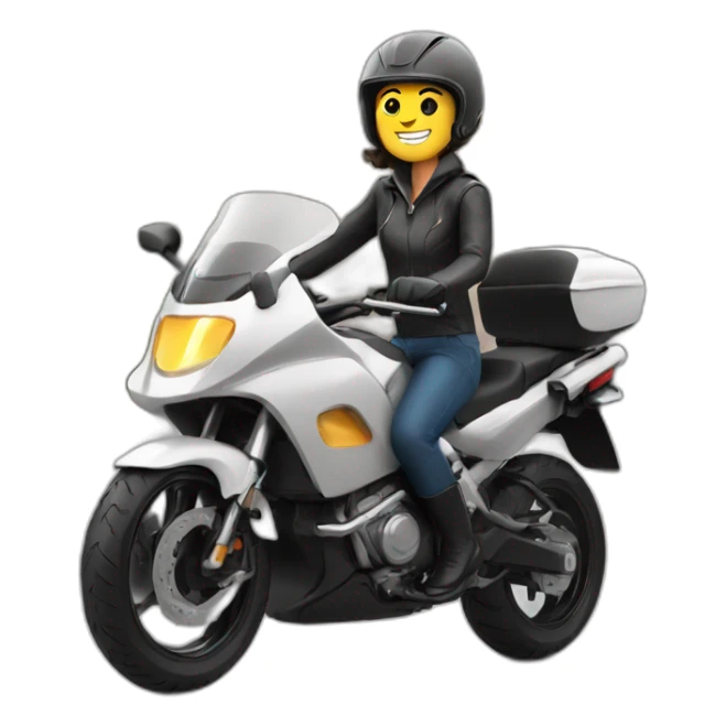 Personne sur une moto sticker