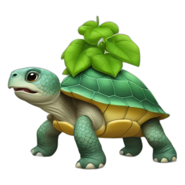 Tortue sur un rhinocéros sticker