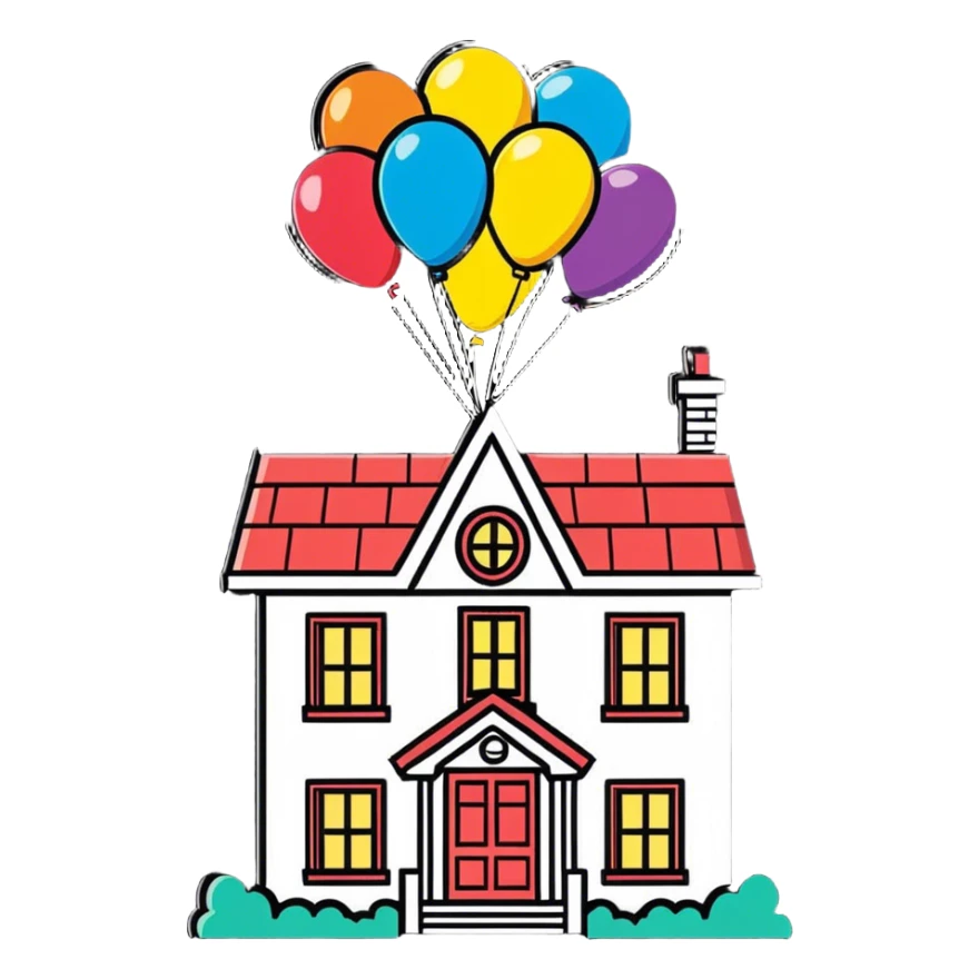 Up movie house birthday cake for Dakota  sticker