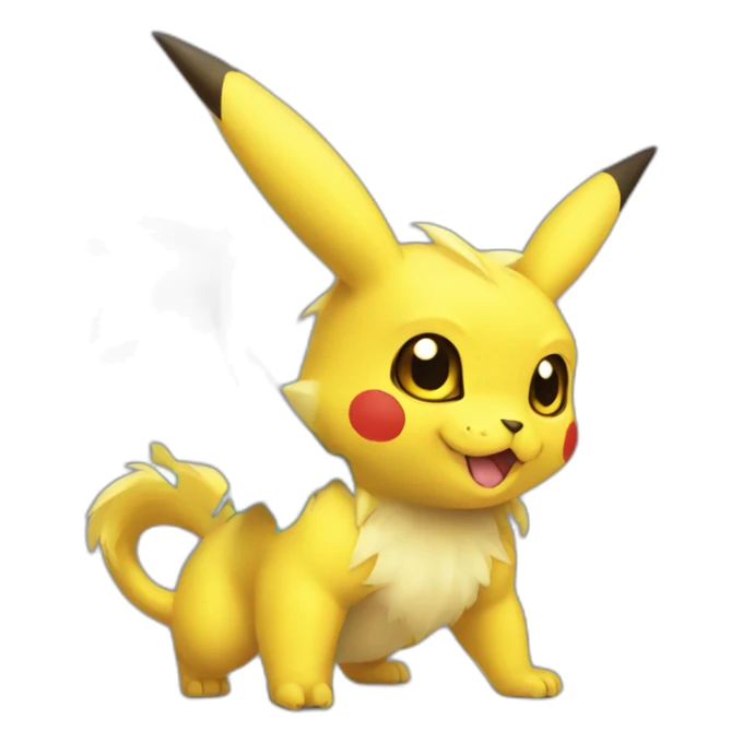 chimera-of-picachu-and-shrec sticker