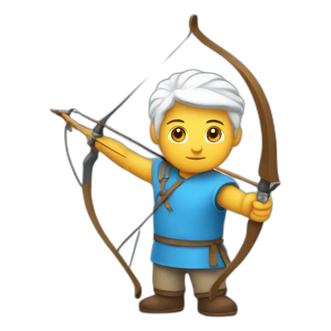 un archer avec un arc à poulie sticker