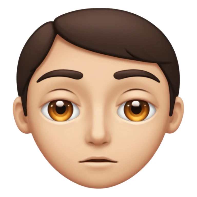 the right eye is wide opened, the left eye is half closed. sticker