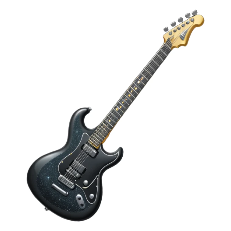 a veryyyyyy very sparkly all black electric guitar sticker