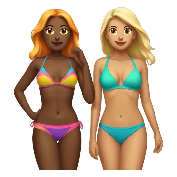 two women in bikinis sticker