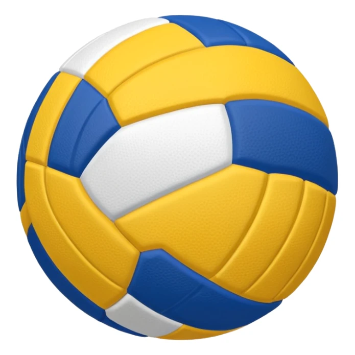 Pelota de voleibol BLANCO CON AZUL Y AMARILLO LOS 3 COLORES sticker