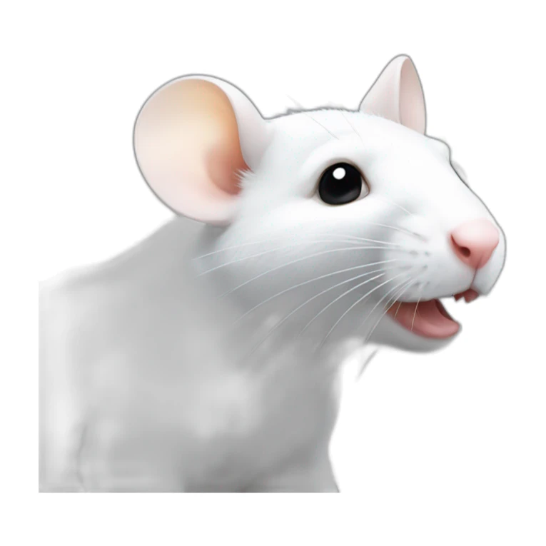 White rat sticker