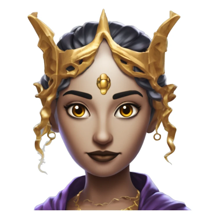 "Technomancy is the use of magic or mystical powers to control and manipulate technology” + "It's kind of like cyberpunk magic or how in some games, characters hack into systems using magic." 🖥️⚡🧙‍♂️ Make a ancient vampire technomancy goddess sticker