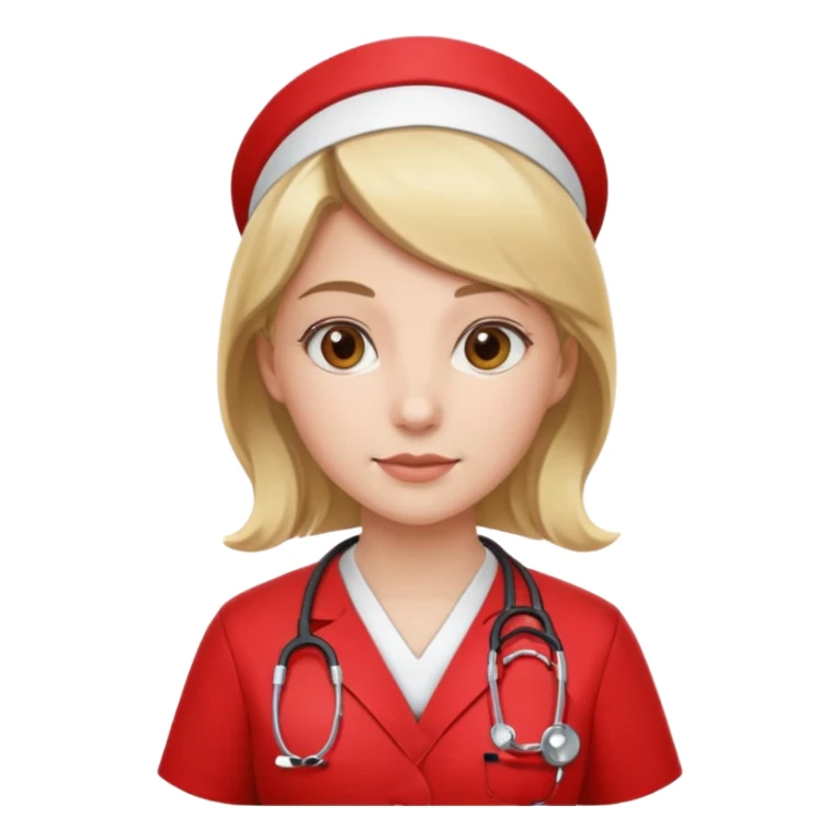 Nurse wearing red sticker