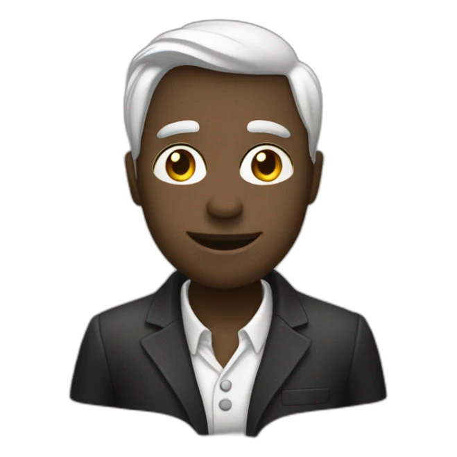 Un noir qui fait coucou a un blanc sticker