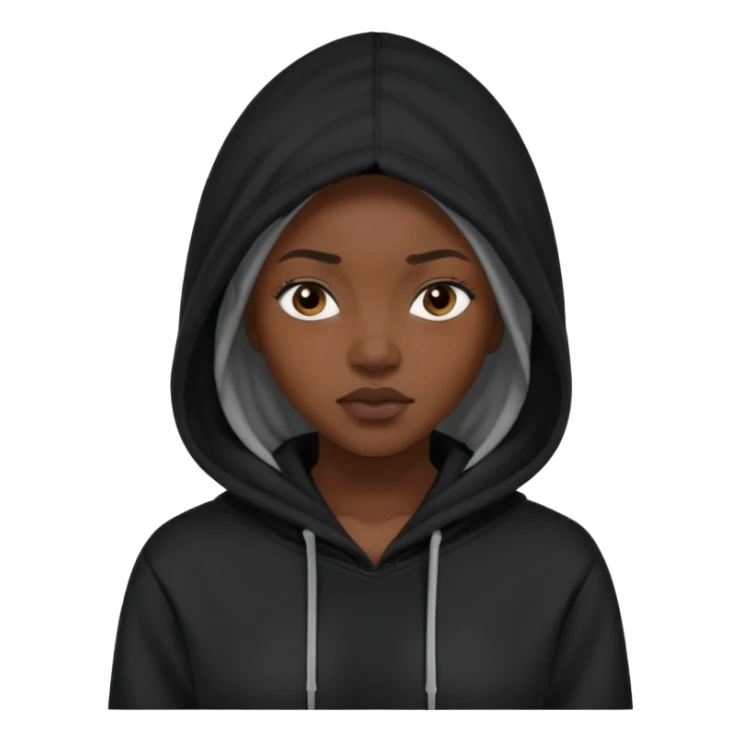 Hooded Street Walker black woman  sticker
