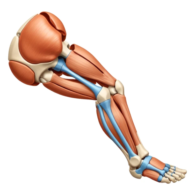 Articulacion de la rodilla en flexión mostrando los ligamentos  sticker