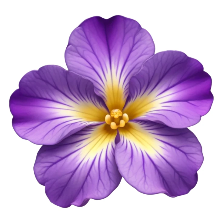 African violet flower but gold sticker