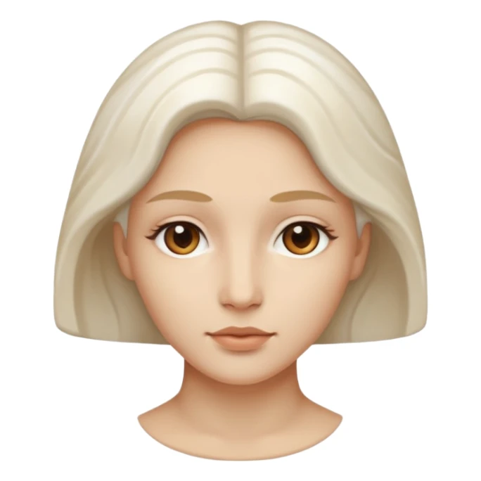 Marble style statue of woman face sticker