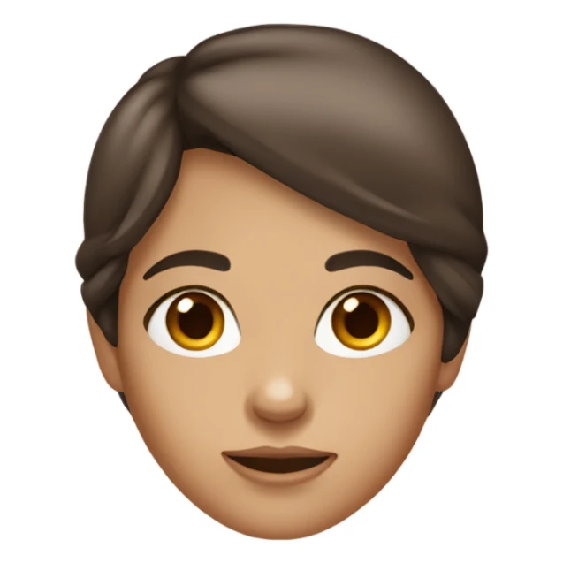 brunette girl with brown eyes sticker