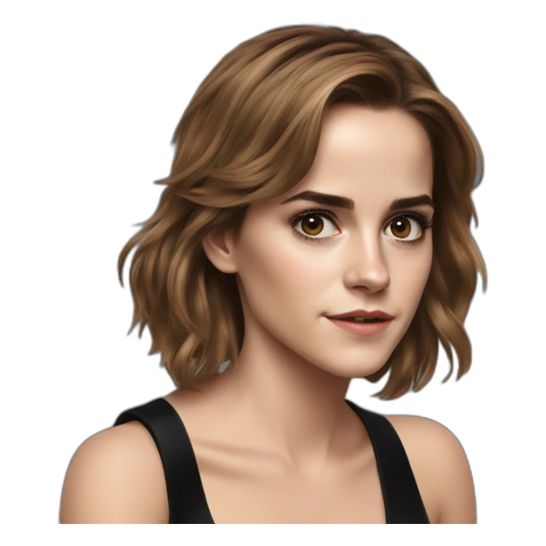 beauty Emma Watson black outfit sticker
