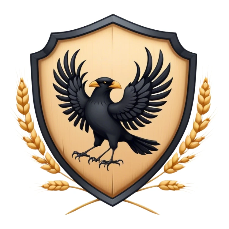 weat and crow runic blason shield emblem sticker