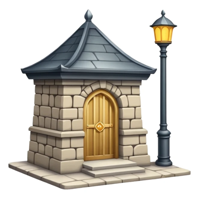 guard post near palace gates show in front of palace gates sticker