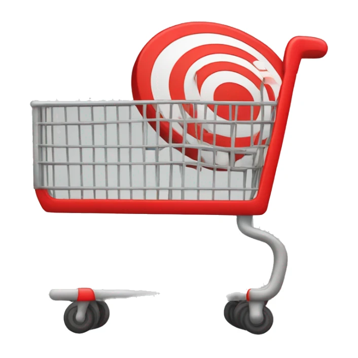 Target shopping cart that’s all red in color sticker