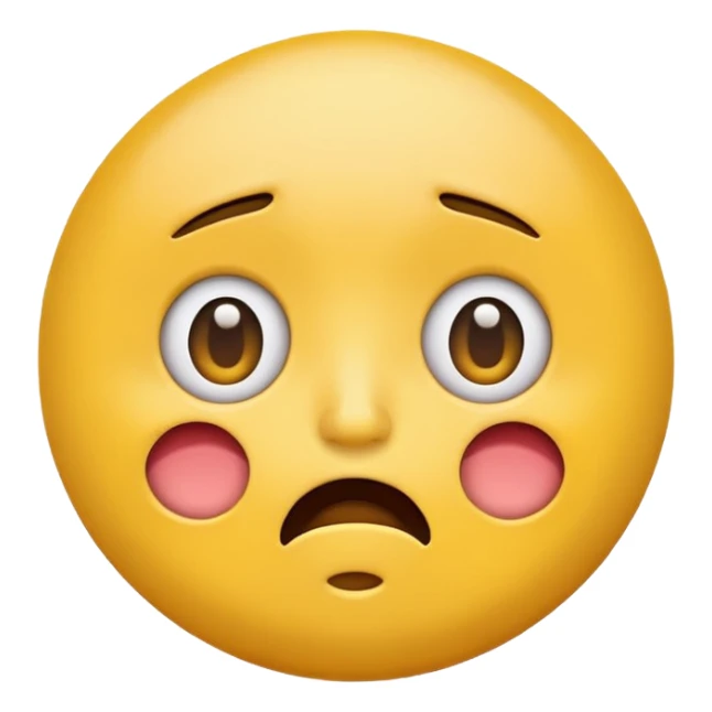 Circle face emoji with the expression of “wtf??!” sticker