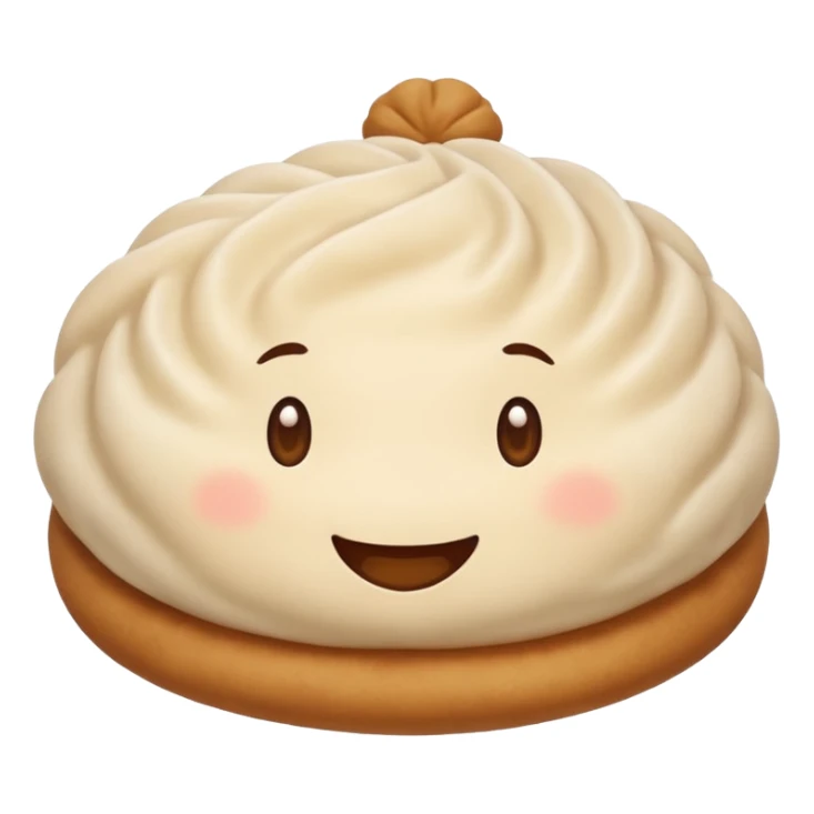 smiling dumpling bun who holds a Zapier logo sticker