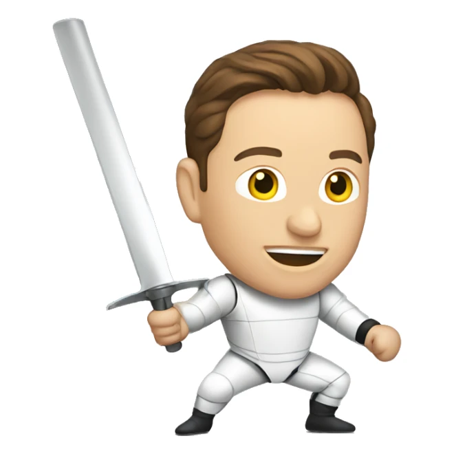 Elon musk fencing sticker