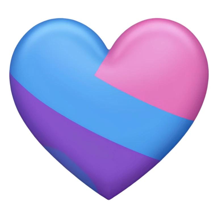 Pink purple blue heart bi flag sticker