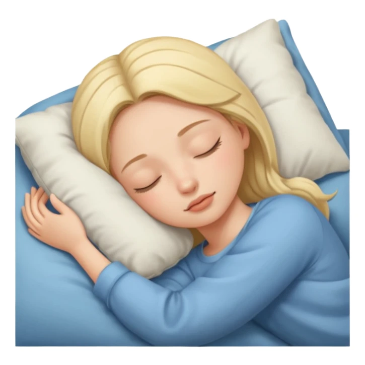 girl sleeping peacefully in bed sticker