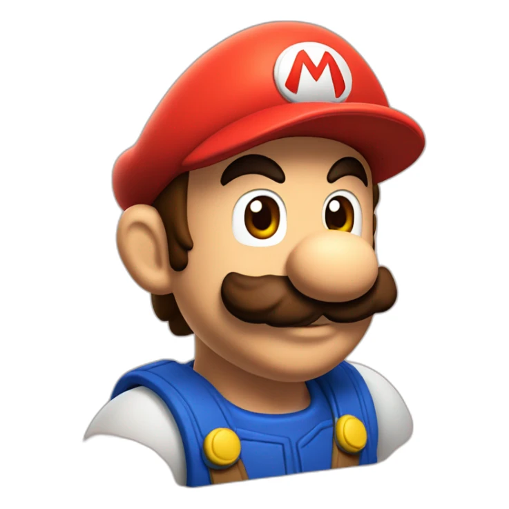 Mario qui fait un câlin à bozeur sticker
