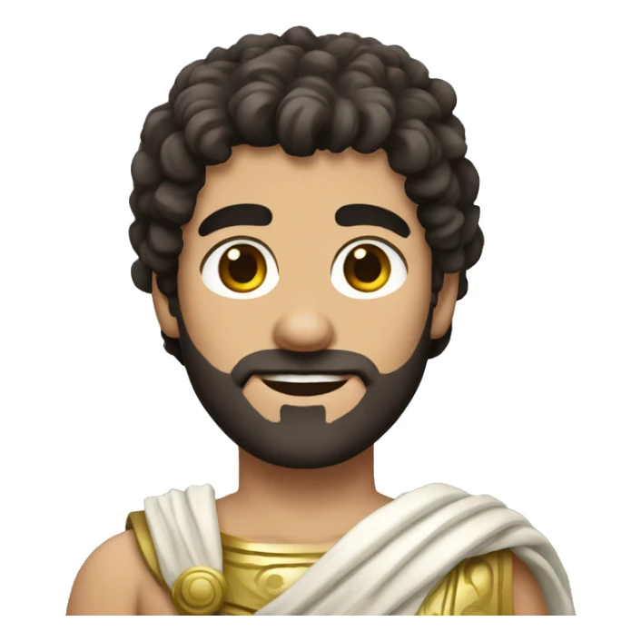  Greek guy toga dark hair sticker