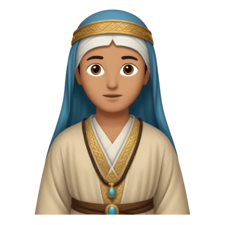 fullbody Jerusalem innkeeper in 1st-century Middle Eastern attire, robe, no head covering or hijab, no religious symbols sticker