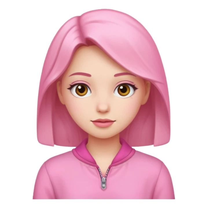 A girl with pink outfits sticker
