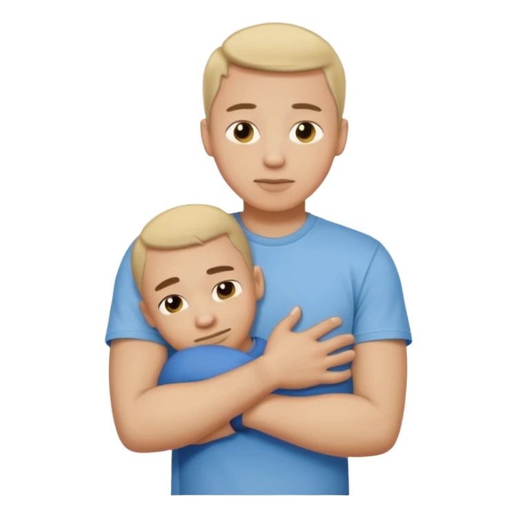 Man, cold and wearing a t-shirt, hugging himself sticker