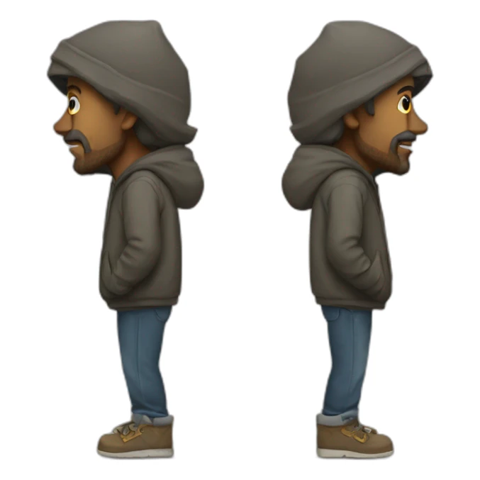 homeless man sticker