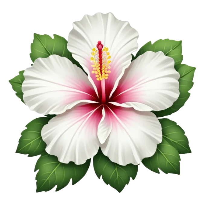 An white hibiscus emoji to copy and paste sticker