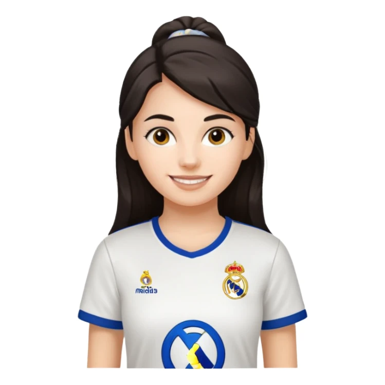 Girl with T-shirt real madrid sticker