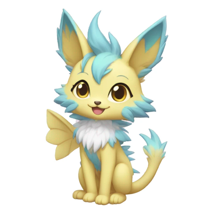 Anthro-Pastel-Fur-Sona-Chibi-Shiny-Fakémon full body sticker