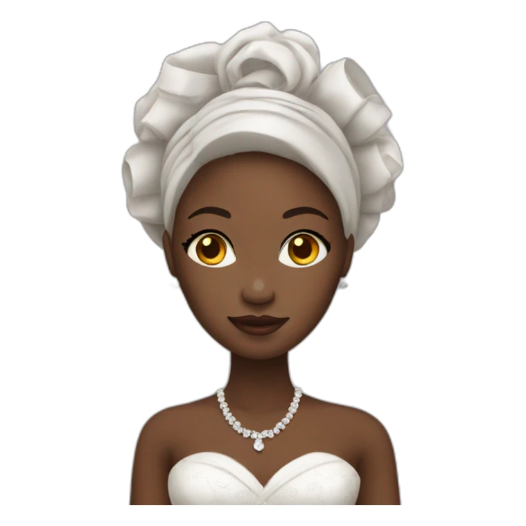 Nigerian woman in wedding attire sticker