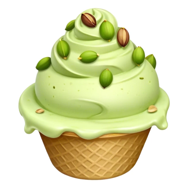 Pistachio ice cream with pistachios sticker