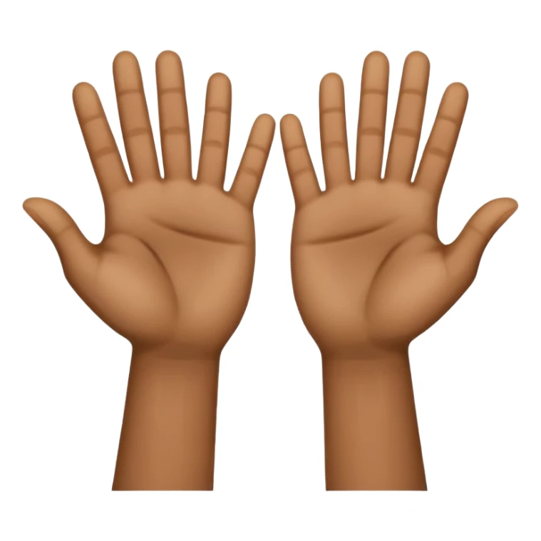 dos manos hacia arriba y en medio un 6 y un 7 sticker