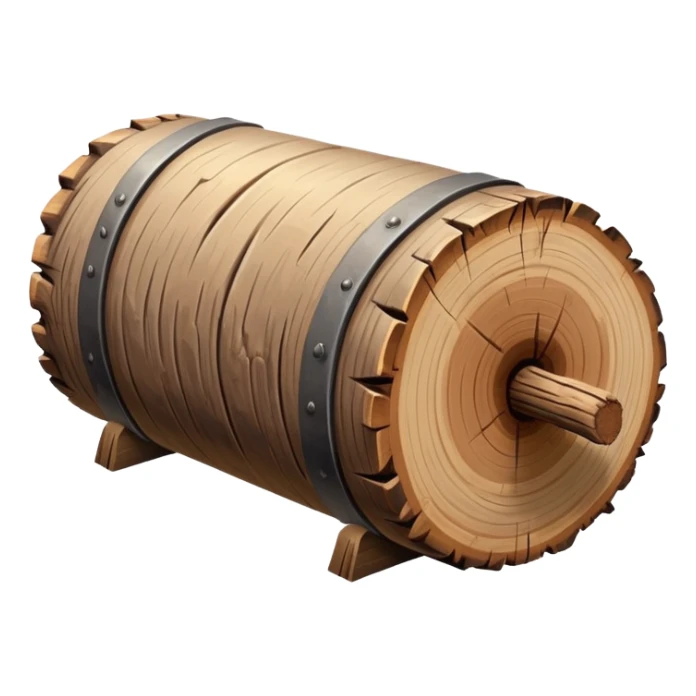 wooden log sticker