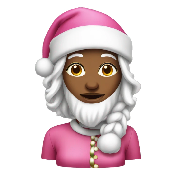 pink santa woman sticker