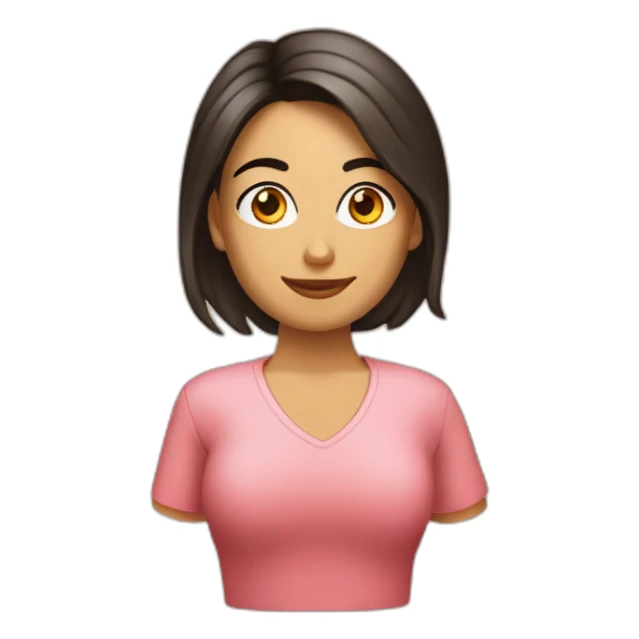 Chica linda morena con cara de asombro sticker