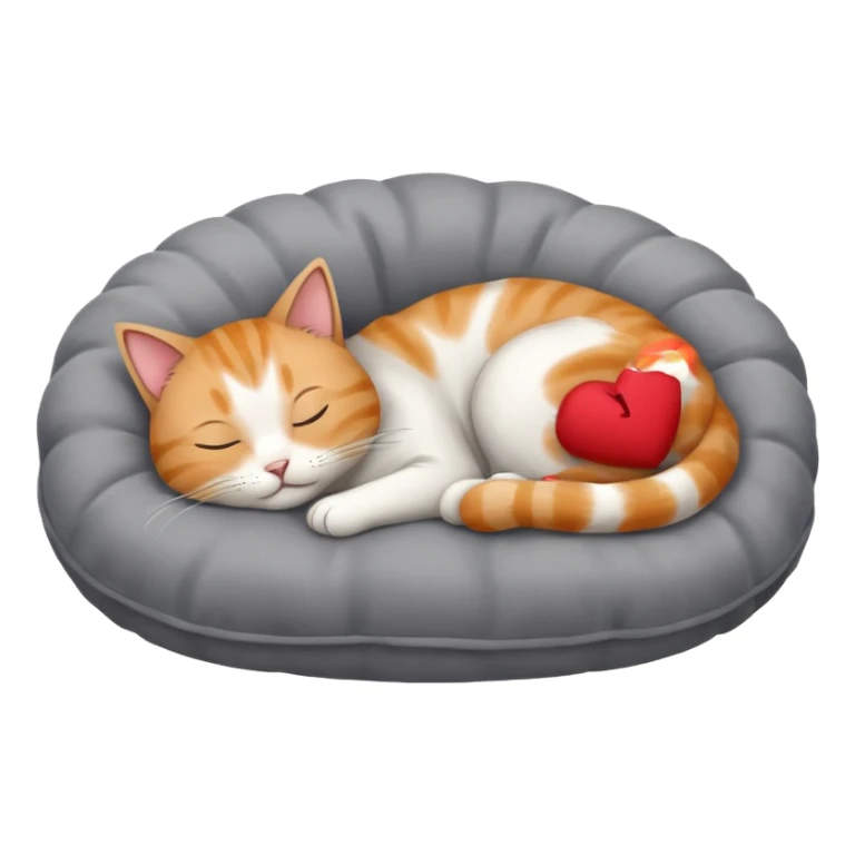 The cat sleeps on the pillow sticker