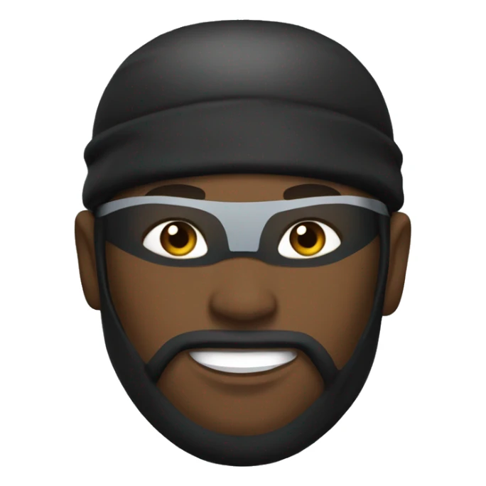 A black bandit water polo player sticker