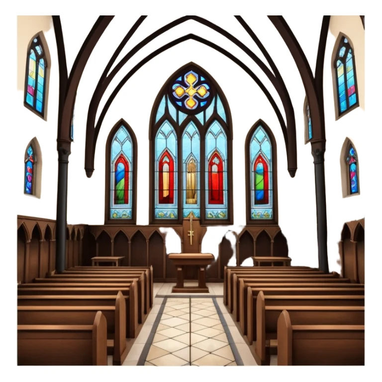 interior of a church sticker