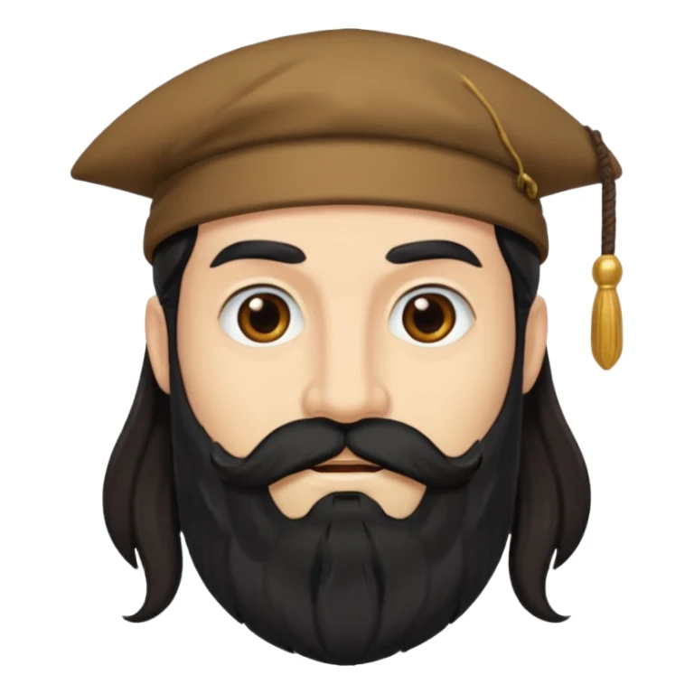 mago merlin con barba negra sticker