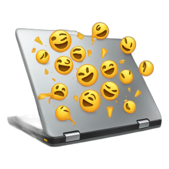 partying laptop sticker