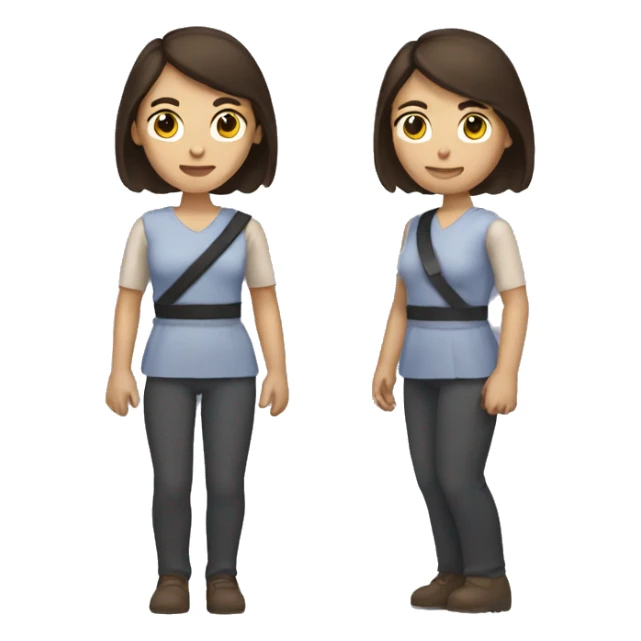 Brunette woman with arm sling  sticker