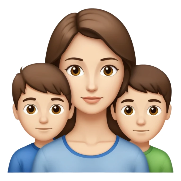 Light brunette beautiful fit mom with 3 sons sticker
